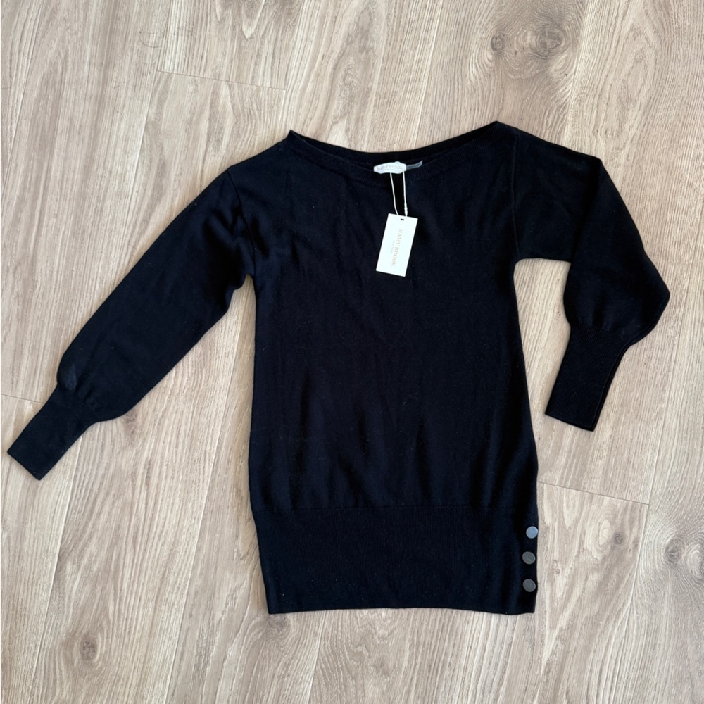 Ramy Brook Black Knit Mini Sweater Dress